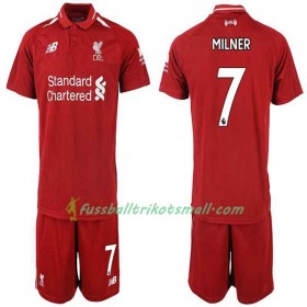 Fußballtrikots Liverpool MILNER 7 Kinder 2018-2019 Kurzarm Heimtrikotsatz kaufen